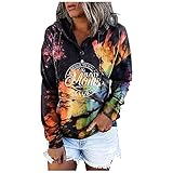 YUNGE Langarm-Sweatshirt, Damen-Sweatshirt, langärmelig, warm, für den Winter, für Damen, lässiges T-Shirt, hoher Kragen, Damen, Fleeceweste, (#006) schwarz, X-Larg
