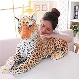 Leopard Plüschtiere, Premium Weich Gefüllte Baumwolle Umarmt Kissen, Süße Leopard Kuscheltiere Puppe Stofftier, Kinder, Mädchen (50Cm)