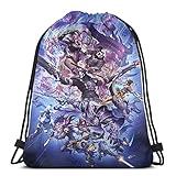 Rucksack mit Kordelzug, wasserdicht, für Strand, Sport, Yoga, Fitnessstudio, Schwimmen, Reisen, Nylon, Kordelzug, für Damen und Herren, Owh-01 Drawstring Bags Gym Bag, Einheitsgröß