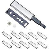 Türdämpfer, 10 Stück Möbeltürdämpfer Edelstahl Touch Latch Schließen Damper Buffer für Schranktüren Case Drawer Scharnier Push to Open System mit magnetischer Zuhaltung Türschnapp