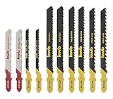 kwb 617220 Stich-Sägeblätter T S-20 /Einnocken-Schaft, Universal-Set f. NE-Metalle u. Holz, 10-teilig