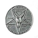 Mesky Lucifer Münze Pfingsten Coin Satan Münzensammlung Silber Sammlungmünzen aus Zinklegierung Cosplay Sammlerstücke Geschenk