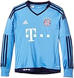 adidas Jungen Fußballtrikot FC Bayern München Replica Heim Torwart, Lucky Blue/Blue, 176