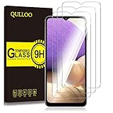 QULLOO Panzerglas Kompatibel mit Samsung Galaxy A32 5G/Galaxy M12 /Galaxy A12, [3 Stück] 9H Hartglas Schutzfolie HD Displayschutzfolie Anti-Kratzen Panzerglasfolie Handy Glas F