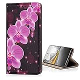KX-Mobile Hülle für Sony Xperia XA Handyhülle Schutzhülle Klapphülle Smart Magnet mit Motiv 1580 Orchidee Violett B