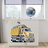 Bjird Kommode für Kinder, Kinderkommode für Mädchen und Junge - Weiße Spanplatten – Sideboard mit 3 Schubladen, 81x41x80,5 cm, Weiß - Truck