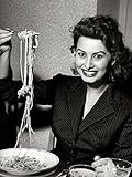 WonderClub Sophia Loren Eating Spaghetti Photo Art Italian Food Hollywood Photos Artwork 8.5' X 11'