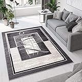 Tapiso Designer Teppich Wohnzimmer Teppich SCHÖN Muster IN GRAU BEIGE Hellgrau (300x400 cm)