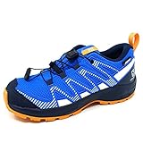 Salomon XA Pro V8 Climasalomon Waterproof Traillaufschuhe, Palace Blue/Navy Blazer/Butterscotch, 34 EU