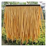 Kunststroh Kunststroh Kunststoffstrohfliese Pavillon Pelzdach Holzhaus Bauernhaus Dachdekoration Kunststroh Kunststroh Kunstpelz Grasdach Palm Thatch Roll, 10 Stück ( Color : Yellow a , Size : 2pcs )