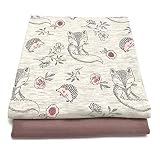 RosaliNum 0,5m x 1,4m Jersey hellgrau Melange Fuchs & Igel & 0,5m x 0,7m Bündchen Uni Altrosa Breite 70cm (Schlauchware 2x35cm) Muster-Mix 95% Baumwolle 5% E