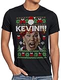 style3 Allein zu Haus Herren T-Shirt Kevin Xmas Weihnachten Weihnachtspullover Pulli Ugly Sweater Strick, Größe:XXL