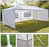 TEPET 3x6m Gartenpavillon Markise mit Seitenwänden, großes Festzelt, wasserdichter Unterstand mit Baldachin, Picknick Strand Hochzeit F