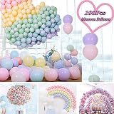 JWTOYZ Luftballons Pastell, 100pcs 12' Luftballons Bunt, Ballons Pastell Macaron, Luftballons Pastellfarben Mix für Hochzeit Geburtstagsparty Babyparty Valentinstag Dek