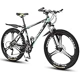 Fahrräder, Mountainbikes, 24 Zoll/26 Zoll 21/24/27-Gang-Fahrräder, männliche und weibliche Schülerfahrräder mit Variabler Geschwindigkeit, integriertes 3-Blatt-Rad (Color : Green, Size : 24