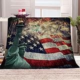 WSSZLH Felldecke Feuerwerk & Flaggen Sofa überwurfdecke Wohndecke Fleecedecke extra Weich Warm Couchdecke Flauschige Decke Mikrofaser Bettüberwurf Tagesdecke 180 x 230