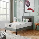 Federkernmatratze, 7 Zonen Kaltschaum Matratze, Taschenfederker, 90x200cm, versteppter Mikrofaserbezug-Topping,Härtegrad H3, 25cm Hö