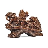 Buddha Statue Elefant Dekoration Feng Shui Elefant Glück Niedlichen Harz Handwerk Elefant Statue Home Wohnzimmer Dekoration Business Geschenke Tier Handgemachte Skulptur Ornament B