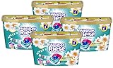 Weißer Riese Universal Trio-Caps Aromatherapie Essentials 64 (4x 16) Wäschen, Waschmittel mit Lotus & Mandelöl, pflegendes Vollwaschmittel mit ätherischen Ölen, die zu 100% natü