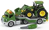 Theo Klein 3908 - BAU- und Konstruktionsspielzeug - Transporter mit John Deere Trak