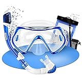 Calopero | Premium Schnorchelset Kinder – wasserdichte Taucherbrille Kinder – Inkl. Schnorchel & Tauchmaske Kinder, Kindertauchmaske & Netzbeutel - B