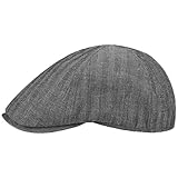 Lipodo Vancouver Flatcap Schirmmütze Schiebermütze Herren - mit Schirm Frühling-Sommer - L (59-60 cm) schw