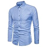 PPPPA Herren Blumendruck Langarm Button Down Party Casual Fancy Blumenhemden Herren Blumendruck Langarm Business Hemd Herren Blumenhemd Casual Button Down Blumendruck Hemd 100% Baumw