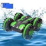 OYMMENEY 4WD Ferngesteuertes Auto, 2.4Ghz 1/18 Wasserdicht RC Stunt Auto Mit 50m Fernbedienung 360 °Drehung Off Road Amphibisch Offroad Auto Wiederaufladbar Elektronisch Fahrzeug Spiele Geschenk