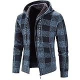 Azruma HerrenCamouflage Jacke Lässige Kapuzenpulli Locker Sweatshirtjacke ausgefallene strickpulli Winter Weich Sweatjacke warme Freizeitjacke mit teddyfutter Hoodie Cardigan übergang