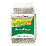 Frühjahrsdünger mit Langzeitwirkung versando Rasendünger 10kg für ca. 300m² sattgrünen Rasen, ganzjährig - ohne Moos und Unkraut, NPK-Düng