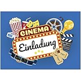 16 Einladungskarten zum Kindergeburtstag Kino Film Party - Einladungen für Kinder zum Geburtstag im S