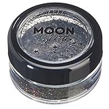 Holographische Glitzer Shaker von Moon Glitter - 100% kosmetischer Glitzer für Gesicht, Körper, Nägel, Haare und Lippen - 5gr - Schw