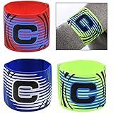 kissral Kapitänsbinde 3 Stuck Fußball Kapitänsbinde Armband Multicolor Elastic Gummizug Spielführerbinde für Fußball Netball Hockey Rugby