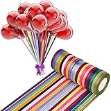 RMENOOR 20 Stück Satinband 0,6 cm Geschenkband Satin 20 Farben Geschenkbänder Set Schleifenband Bastelband Ringelband für Weihnachten Geschenkverpackung Hochzeit Weihnachtsdekoration Party (500 Yard)