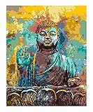 Afuly Malen Nach Zahlen Erwachsene Buddha Anfänger Personalisiert DIY Ölgemälde Leinwand Home Deko Geschenk 40X50 cm ohne R