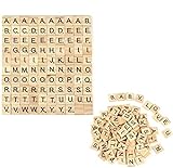 200 Stück Holz Alphabet Buchstaben Buchstabene Crafts für das Kunsthandwerk,Vorschulerziehung für Kinder Buchstaben zum Sp