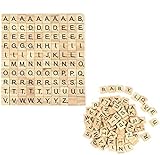 200 Stück Holz Alphabet Buchstaben Buchstabene Crafts für das Kunsthandwerk,Vorschulerziehung für Kinder Buchstaben zum Sp