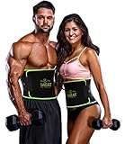 COMFREE Bauchweggürtel für Damen Herren Neopren Fitnessgürtel Taillenformer Schwitzen Belt Schwitzgürtel Bauchgürtel Unterbrust Waist Trimmer Waisttrainer Cycling Boxing Laufen Grün L