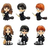 6 Stück Harry Potter Doll Figures Set, Harry Potter Kuchendeckel, Cupcake Figuren Cake Topper für Kinder Baby Party Dekoration, Party Kuchen Dekoration Lieferung