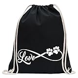 Kiwistar - Tierliebe Love Unendlichkeit Turnbeutel Fun Rucksack Sport Beutel Gymsack Baumwolle mit Ziehg