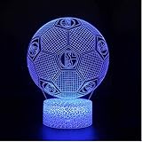 3d illusion nachtlicht FC Schalke 04 Intelligentes 7-farbiges Umgebungslicht Crack Base LED Tischleuchte Kindergeburtstag Weihnachtsgeschenk Geschenk des Fußb
