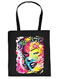 Marilyn Monroe Motiv Stofftasche - Baumwolltasche Monroe : Marilyn - Tasche Fantasche Marilyn Monroe Farbe: Schw