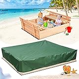 Sunshine smile 150 * 150 * 20cm Wasserdicht Sandkasten Abdeckung,Sandkastenabdeckung Plane,Spielzeug Sandkasten Abdeckung,Staubdichte Sandkasten Abdeckung,Abdeckplane Sandkastenabdeckung