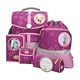 School-Mood 6-teiliges Schulranzenset Timeless ECO 2019 - Nachhaltig, Ergonomisch 24 Liter Füllvolumen - Verschiedene Modelle (Olivia)