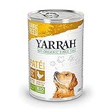 Yarrah Bio Hundefutter Pate Huhn, Spirulina, Seetang 400 g, 12er Pack (12 x 400 g)