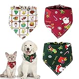 Hundehalstuch Weihnachten, ZoneYan 3 Stück Haustier Bandanas, Weihnachten Haustier Halstuch, Haustier Dreieck Lätzchen, Halstuch Hund, für kleine, mittelgroße, große H