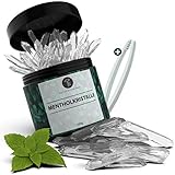 Naturschmiede® Premium Mentholkristalle für die Sauna 100g [Höchste Qualität] - Menthol Sauna Kristalle mit Eis Effekt - Eukalyptus Sauna Aufguss - Eiskristalle als Sauna Zubehör zum I