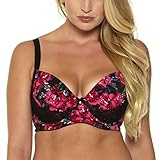 MIERSIDE Damen 5 Farbe BH- Klassischer Große Größen BH(70G,Rot)
