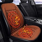 Auto Sitzheizung,Auto Heizkissen Beheizte Sitzkissen,Auto Sitzauflagen Heizung Auflage Heizauflage Für Auto,Büro (Color : Braun)