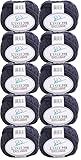 Merino Wolle Paket Restposten Online Linie 398 Exclusive, 500g Wollpaket Sonderposten 10 x 50g Farbe 10, flauschige Wolle Nadelstärke 10-12 mm, Schnellstrickw